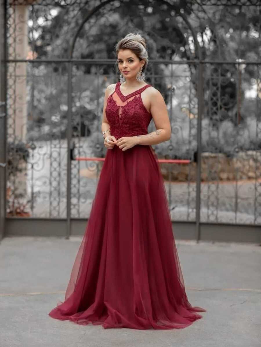 Women Dresses - Gỗ đỏ - Xem 1