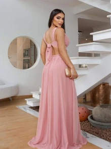 Women Party Dresses - Rusty Rose - View 3