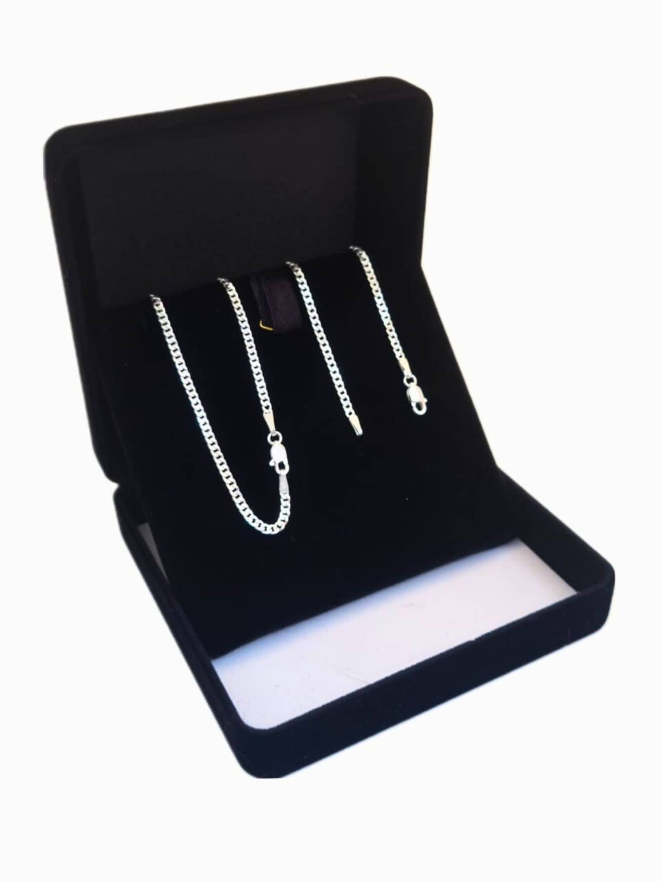 Corrente correntinha Cordão Grumet Escama de Peixe 60 Cm 2.2 MM na Prata Italiana Legitima Pura - Prata - Visão 1