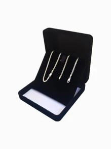 Corrente correntinha Cordão Grumet Escama de Peixe 60 Cm 2.2 MM na Prata Italiana Legitima Pura - Prata - Visão 8