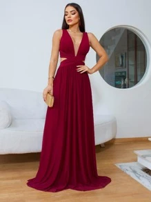 Women Party Dresses - Redwood - View 1