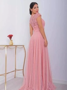 Women Dresses - Màu hồng gỉ - Xem 2