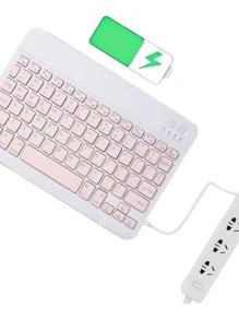 Maxi Accessories Rechargeable Bluetooth Lightweight Wireless Keyboard Mouse Kit - Mint Blue - View 5