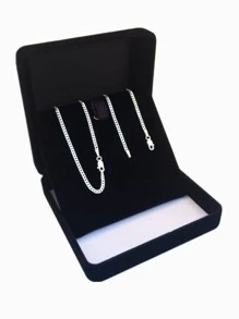 Corrente correntinha Cordão Grumet Escama de Peixe 50 Cm 2.2 MM na Prata Italiana Legitima Pura - Prata - Visão 9