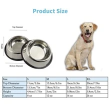2入組不銹鋼狗碗帶橡膠底座適用於小/中/大狗狗 - 彩色 - 查看 7