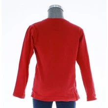 Playera para Niño Roja de Manga Larga 3279 Tallas 2 a 16 Años - Rojo - Ver 3