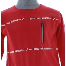 Playera para Niño Roja de Manga Larga 3279 Tallas 2 a 16 Años - Rojo - Ver 4