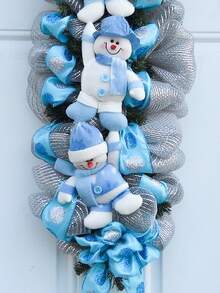 1卷銀色緞帶,diy花圈蝴蝶結緞帶,禮品包裝用緞帶,生日婚禮假期派對背景裝飾紗,聖誕樹裝飾緞帶 - 銀色 - 查看 3