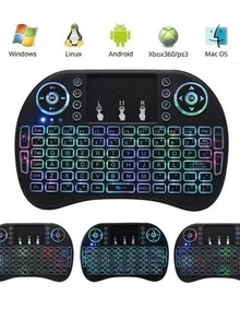 Mini Wireless Keyboard Mouse Touchpad Android Tv Xbox Pc - 黑色 - 查看 4