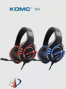DIADEMA AUDIFONO  CON MICROFONO PARA GAMER CON LUCES RGB LED ENTRADA TYPEC CABLE REFORZADO DE 2M - Azul - Ver 1