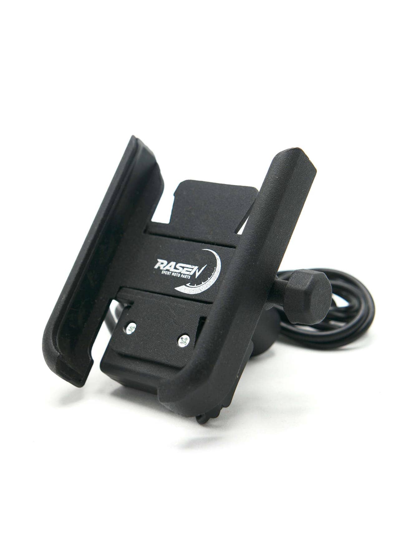 Rasen SOPORTE PARA CELULAR PARA MOTO Y BICI UNIVERSAL METALICO PARA ESPEJO CON CARGADOR - Negro - Ver 1