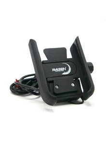 Rasen SOPORTE PARA CELULAR PARA MOTO Y BICI UNIVERSAL METALICO PARA ESPEJO CON CARGADOR - Negro - Ver 5