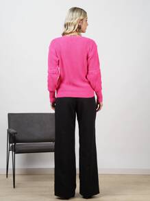 Women Sweaters - Màu Hồng Tươi - Xem 9