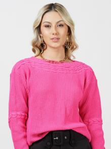 Women Sweaters - Màu Hồng Tươi - Xem 1