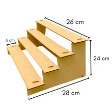Divina Creacion Ladder Cupcakes Table Sweets Candy Bar Mdf Paletero Base Cake - 米色 - 查看 3