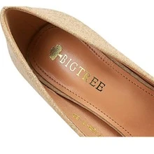 Zapatos de tacón de aguja de mujeres de moda elegante simple sin cordones exterior - Albaricoque - Ver 5