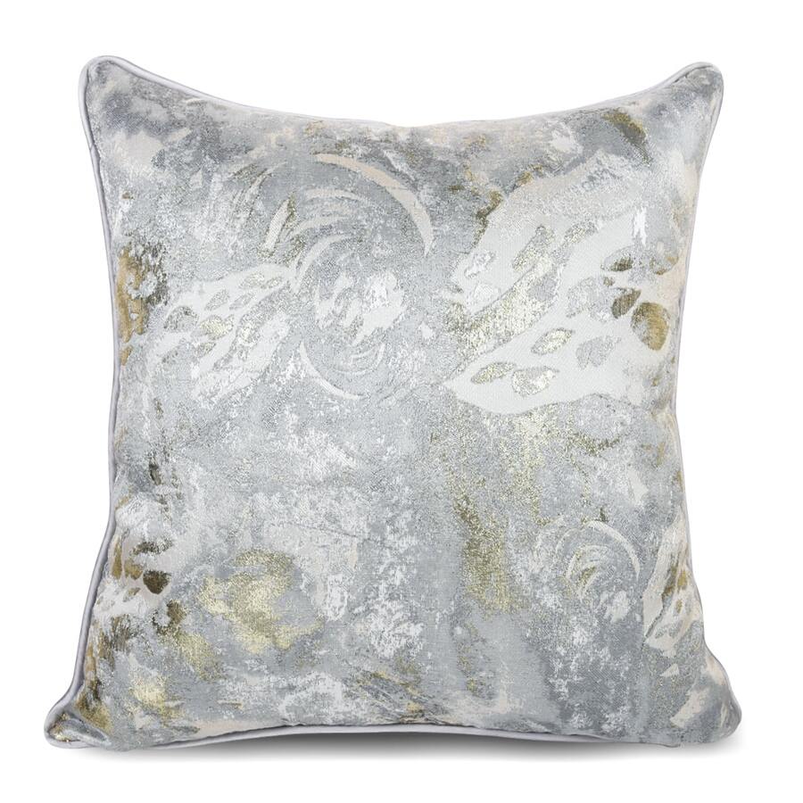 Nordic灰色融合紋飾款裝飾枕頭套,現代簡約條紋設計及高檔面料,刺繡背墊,適用於沙發,方形,30x50cm,45x45cm,50x50cm,60x60cm,不含枕芯 - 淺灰色 - 查看 1