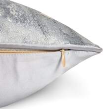 Nordic灰色融合紋飾款裝飾枕頭套,現代簡約條紋設計及高檔面料,刺繡背墊,適用於沙發,方形,30x50cm,45x45cm,50x50cm,60x60cm,不含枕芯 - 淺灰色 - 查看 3