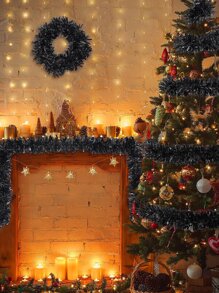 2pcs 2m Black Fur Strip, Party Decoration Colorful Strip - Black - View 6