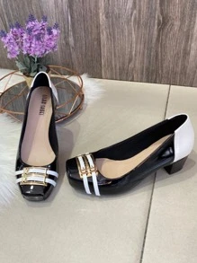 Women Flats - 黑與白 - 查看 5