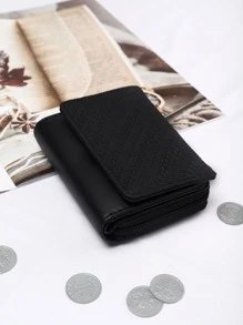 1pc Black Fashionable Simple Three Fold Short Wallet For Men And Women Business Handheld Portable Short Wallet Lightweight Fashion For Anniversary For Birthday Gift For Gift White-Collar Workers For Male For Female Gifts For Teachers Keychain Wallet Business Casual For Women Wallet Mini Wallet Purse Wallet Coin Wallet
