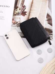 1pc Black Fashionable Simple Three Fold Short Wallet For Men And Women Business Handheld Portable Short Wallet Lightweight Fashion For Anniversary For Birthday Gift For Gift White-Collar Workers For Male For Female Gifts For Teachers Keychain Wallet Business Casual For Women Wallet Mini Wallet Purse Wallet Coin Wallet