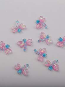 新品到貨,可愛的卡通蜻蜓藍色指甲藝術裝飾 3g