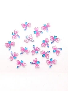 新品到貨,可愛的卡通蜻蜓藍色指甲藝術裝飾 3g