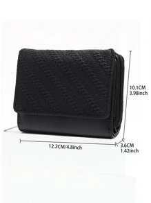 1pc Black Fashionable Simple Three Fold Short Wallet For Men And Women Business Handheld Portable Short Wallet Lightweight Fashion For Anniversary For Birthday Gift For Gift White-Collar Workers For Male For Female Gifts For Teachers Keychain Wallet Business Casual For Women Wallet Mini Wallet Purse Wallet Coin Wallet