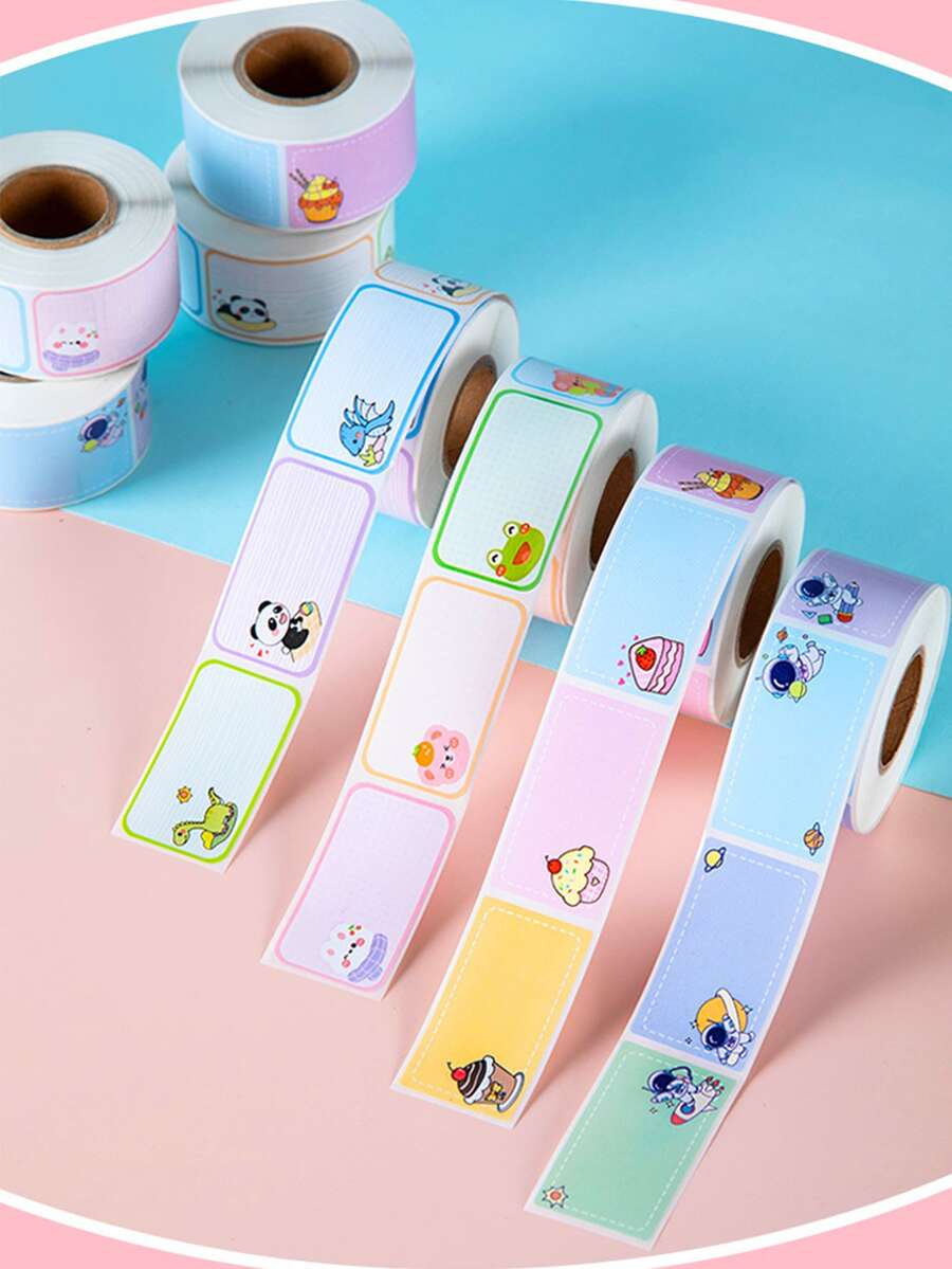 280 Piezas Pegatinas De Nombre De Dibujos Animados Para Botellas De Agua, Resistentes Al Agua, Resistentes A La Rotura, Envío Aleatorio - Multicolor - Ver 1