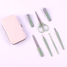 7入組不銹鋼修指甲套裝,包括指甲剪,指甲剪刀,修腳刀等 - 綠色 - 查看 5