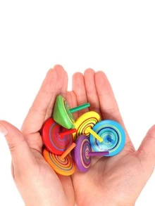 1入組木頭桌子玩具陀螺儀適用於減壓 - 彩色 - 查看 4