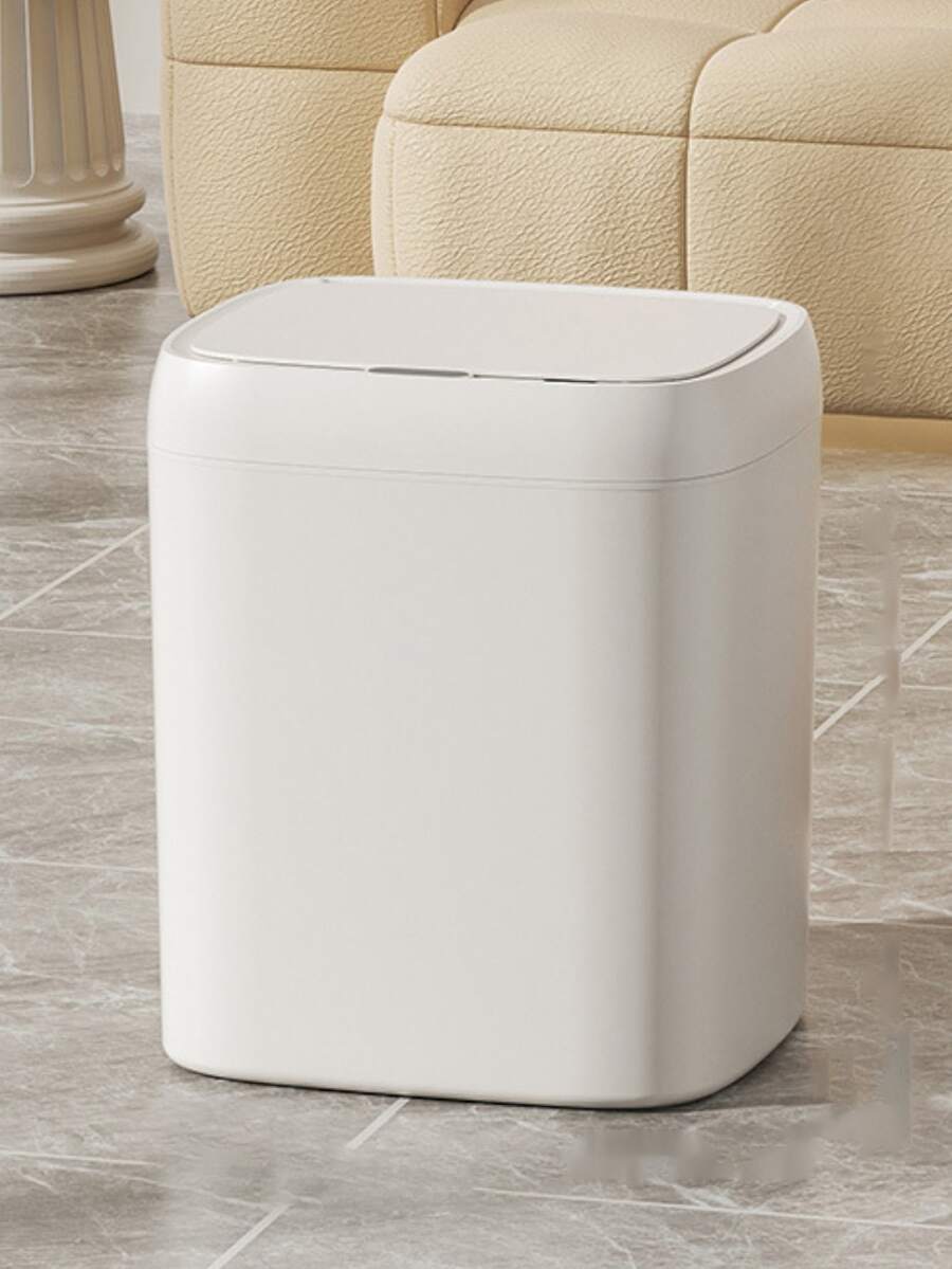 Un Bote De Basura Inteligente Con Múltiples Modos De Detección Y Batería De Larga Duración - Blanco - Ver 1