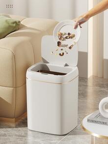 Un Bote De Basura Inteligente Con Múltiples Modos De Detección Y Batería De Larga Duración - Blanco - Ver 3