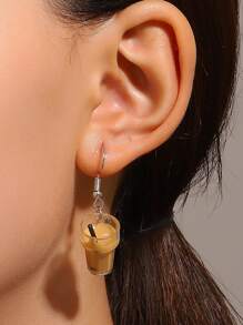 5 Paar/Set Hamburger-, Brot-, Eis- und Milchtee-Design-Ohrringe