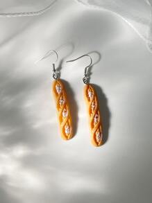 5 Paar/Set Hamburger-, Brot-, Eis- und Milchtee-Design-Ohrringe