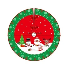 Cubierta De Base De Árbol De Navidad Rojo De 90cm Nueva, Soporte De Árbol De Navidad De Tela Con Adorno Para Fiesta De Casa Decoración De Vacaciones De Año Nuevo - Verde - Ver 2