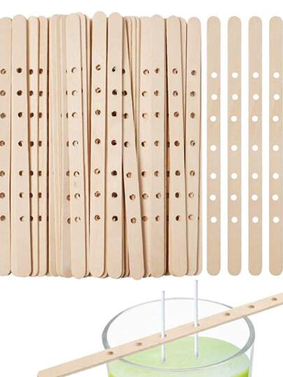 10 st Träljusvekehållare Enkelt hål Flerhålsverktyg för att göra ljustillverkning vaxvekefixeringsstav Halloween, Spöklik, Höst, Festival, Julhelg, Vinter, Semester, Festival, Rumsdekor, Presenter