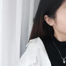 OMID 1對純925銀葉子耳釘,簡單優雅的設計適合女性日常佩戴 - 耳釘 - 查看 6