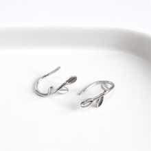 OMID 1對純925銀葉子耳釘,簡單優雅的設計適合女性日常佩戴 - 耳釘 - 查看 9