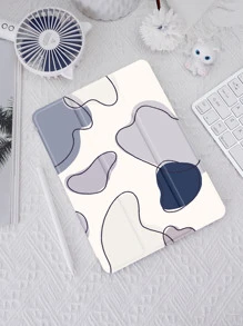 Simple Color Block Case Compatible With IPad With Pen Holder,Supports Automatic Sleep/Wake Lid