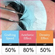 混合哑光黑色易扇形睫毛延长 12 排易卷扇形睫毛自动扇形睫毛用品睫毛簇、睫毛簇、单根睫毛、睫毛、假睫毛 - 黑色 - 查看 4