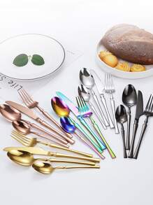 5入組或30入組小腰身餐具套裝,不鏽鋼西餐牛排刀、叉和湯匙