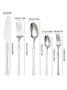 5入組或30入組小腰身餐具套裝,不鏽鋼西餐牛排刀、叉和湯匙