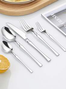 5入組或30入組小腰身餐具套裝,不鏽鋼西餐牛排刀、叉和湯匙