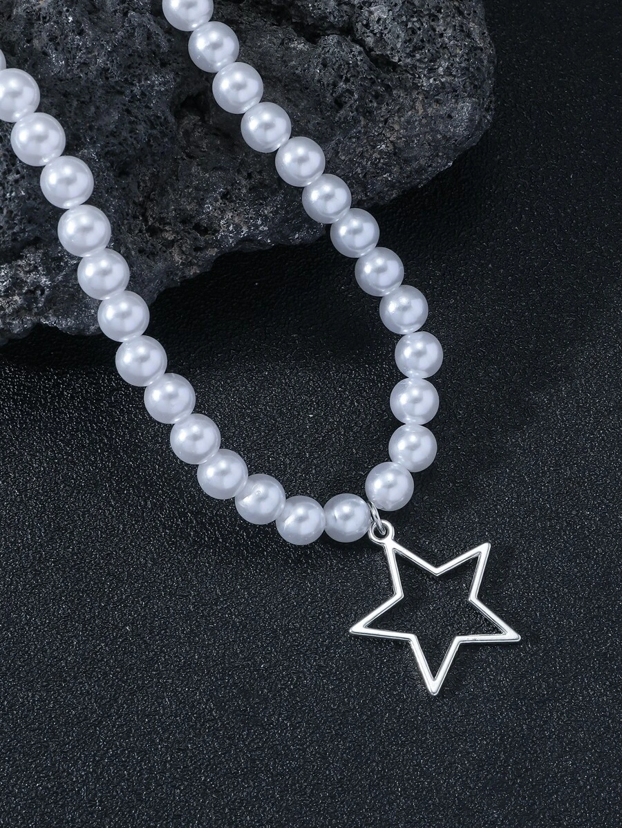 1 Máy Tính Màu Bạc Nam Gốm Thủy Tinh Màu Trắng Ngọc Trai Đính Hạt Túi Đeo Chéo, Ngày Lễ Quà Tặng, Thích Hợp Để Đeo Hàng Ngày - trắng - Xem 1