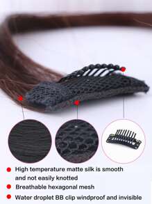 14 inches, 35 centimeters, dragon whiskersbangs black - Black - View 5