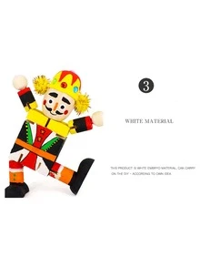 1入創意diy可塗畫的木質機器人模型 - 白色 - 查看 6