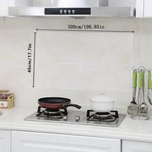 1捲透明廚房過油貼,用於爐具和櫥櫃檯面的防水自粘靜電貼膜高溫防護貼膜 - 無色 - 查看 3