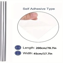 1捲透明廚房過油貼,用於爐具和櫥櫃檯面的防水自粘靜電貼膜高溫防護貼膜 - 無色 - 查看 8